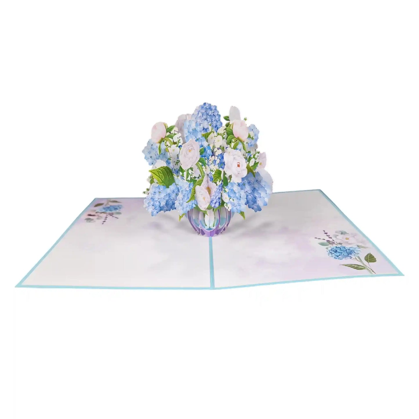 3D Kartka - Hortensja w wazonie
