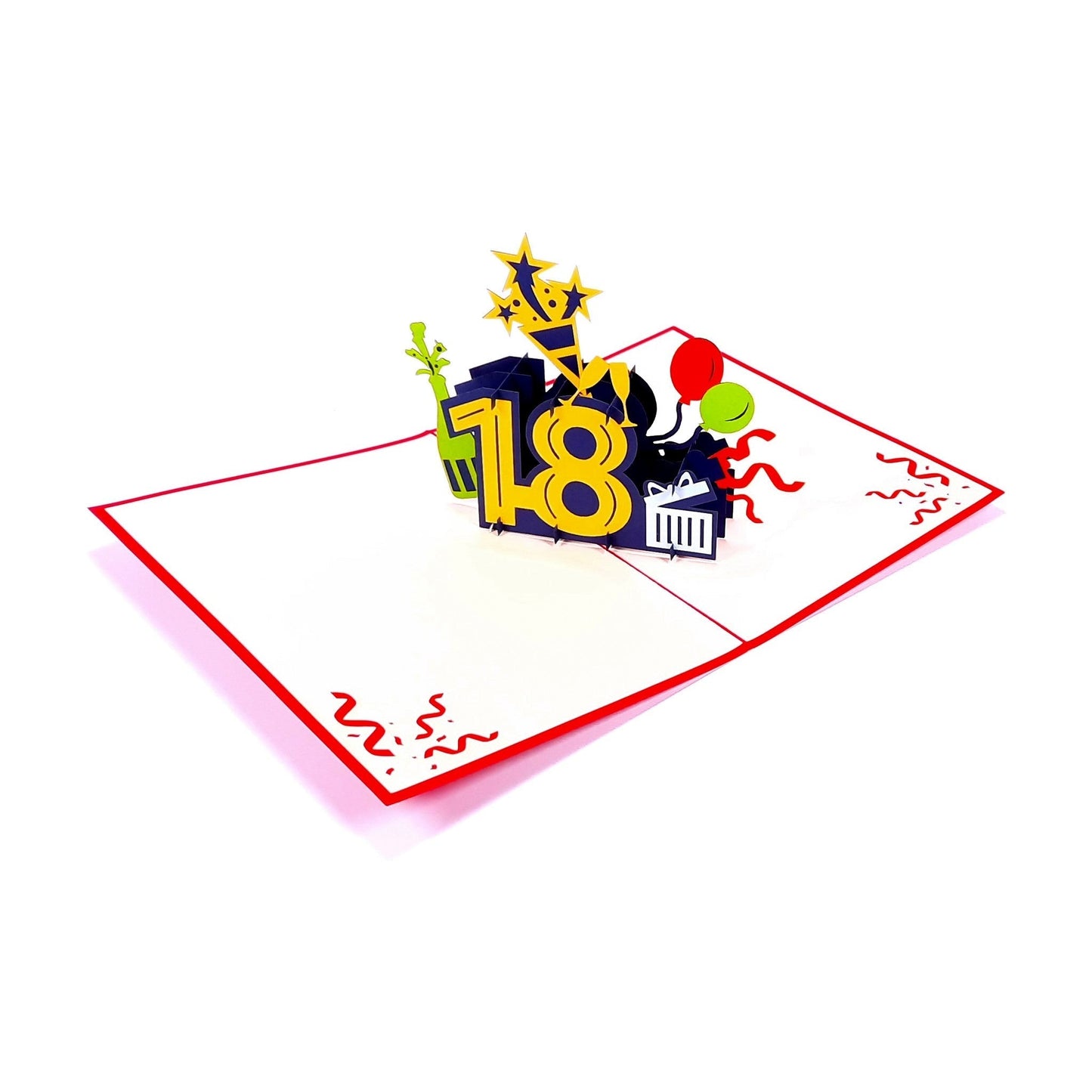 3D Kartka - 18 (czerwony)