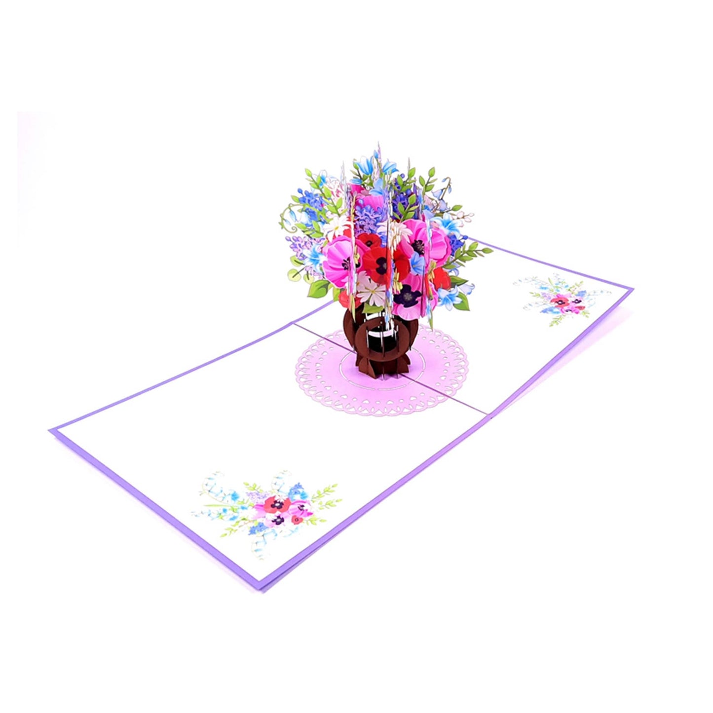 3D Kartka - Wazon z bratkami