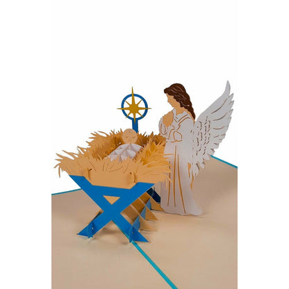 3D Kartka - Anioł z Jezusem