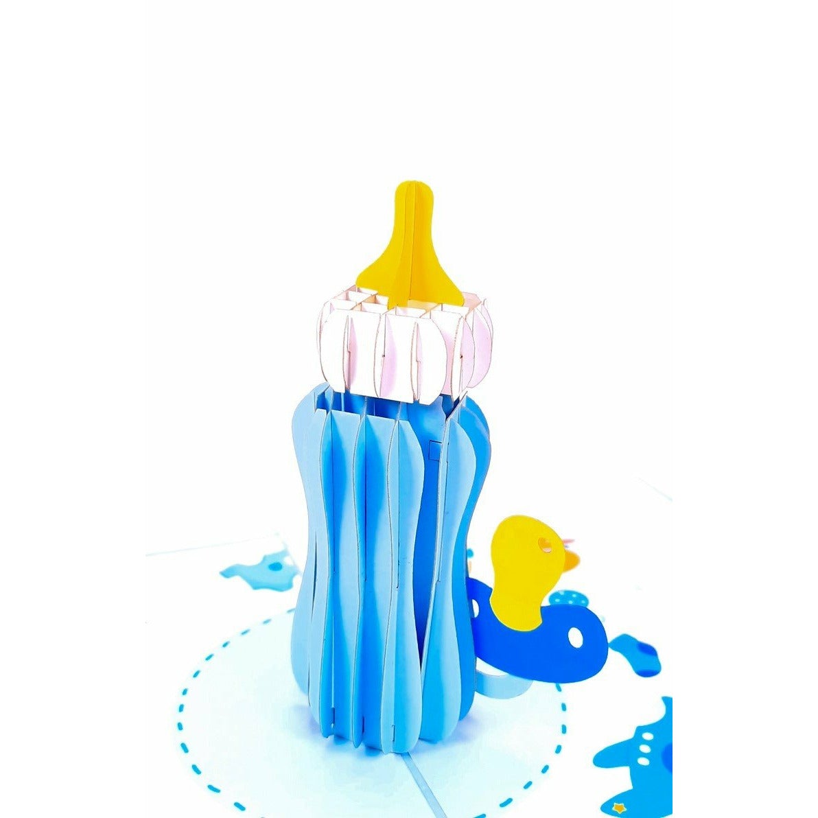 3D Kartka - Butelka dla niemowląt (chłopczyk)