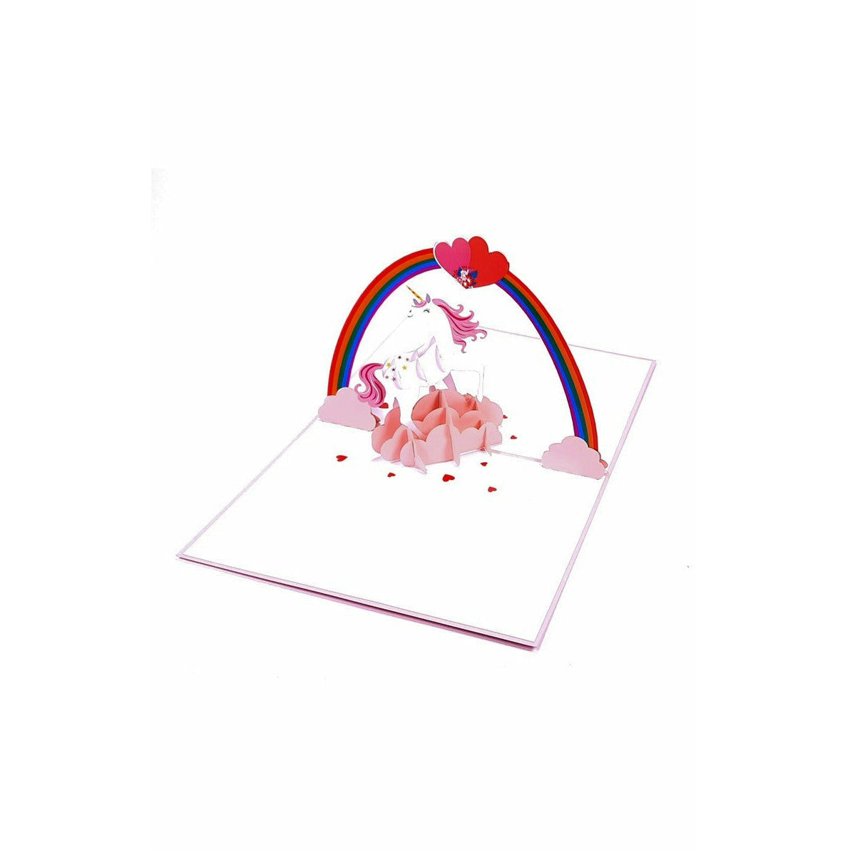 3D Kartka - Jednorożec pod tęczą