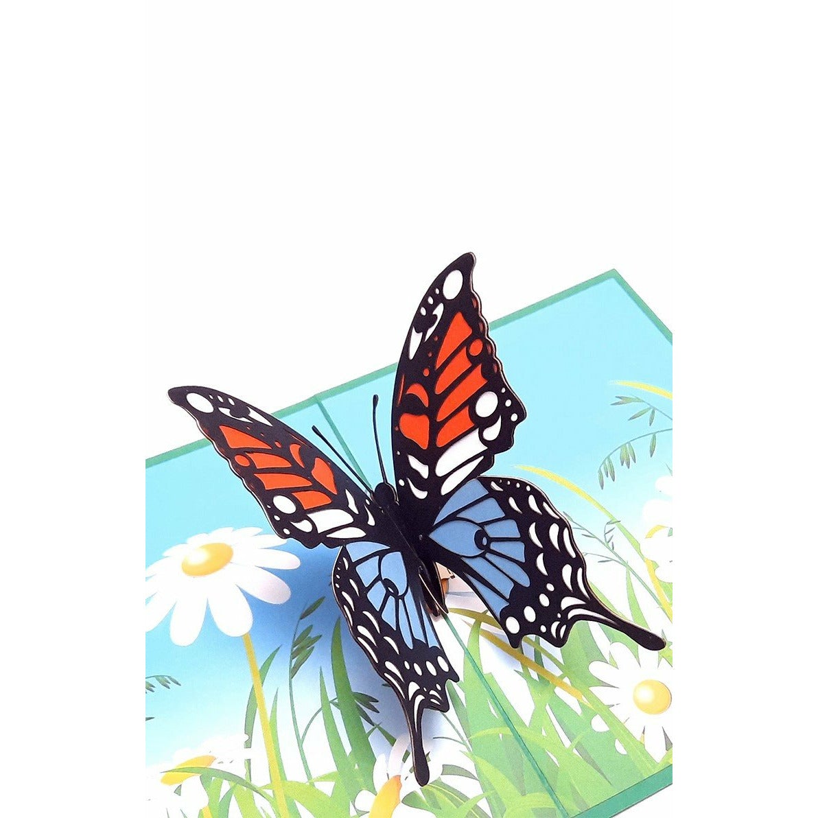 3D Kartka - Motyl na łące