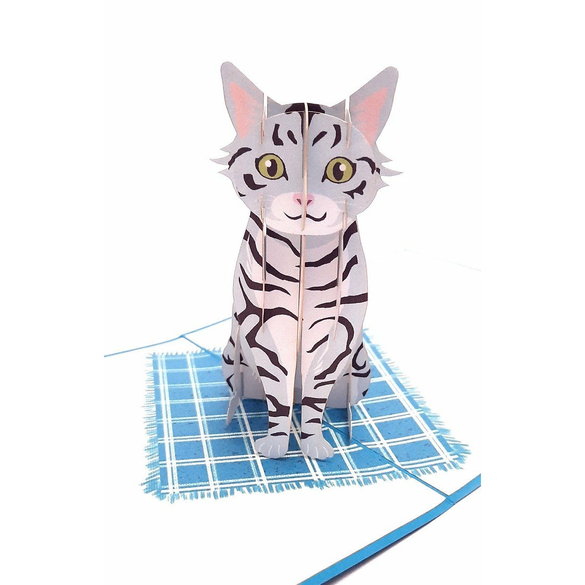 3D Kartka - Pręgowany kot