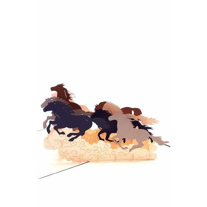 3D Kartka - Stado koni