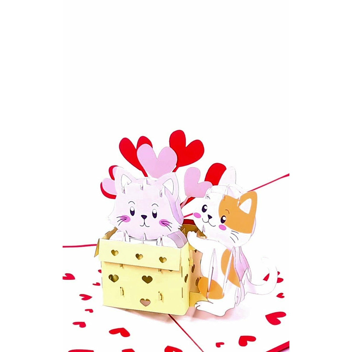 3D Kartka - Zakochane kotki