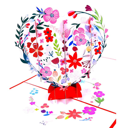 3D Kartka - Kwiatowe serce