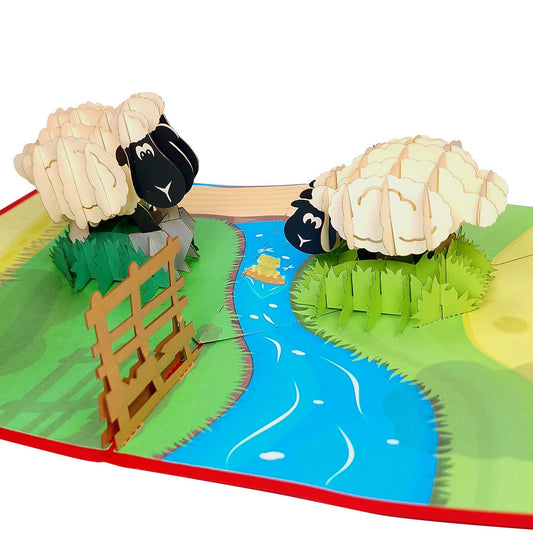 3D Kartka - Owce