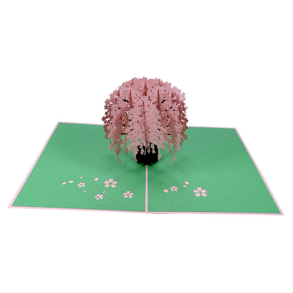 3D Kartka - Drzewo szczęścia (różowe)